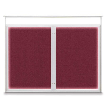 United Visual Products Double Door Enclosed Indoor Letterboard UV1126-BLACK-BLUE